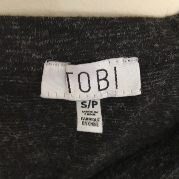Tobi off the shoulder dark gray dress - Picture 3 of 3